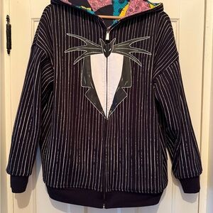 Disney Jack Skellington/Sally Reversible Sweatshirt. Rare!